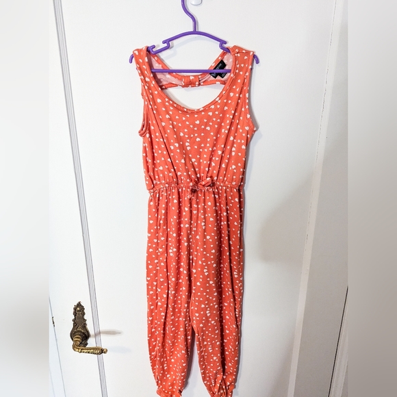 👑Picapino Sz 7 Orange and White Heart Jumper - Picture 1 of 4